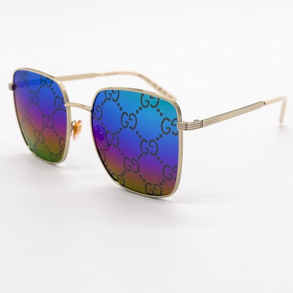 NEW GUCCI SUNGLASSES GG0802S 004 GOLD WOMEN EYEWEAR GUCCI main image 7